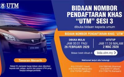 BIDDING ANNOUNCEMENT REGISTRATION NUMBER SPECIAL ‘UTM’ SERIES 3 – 02/26/2020 TO 02/03/2020